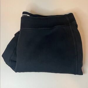 Lands End Serious Sweats Wide Leg Black Sweatpant Size 2X